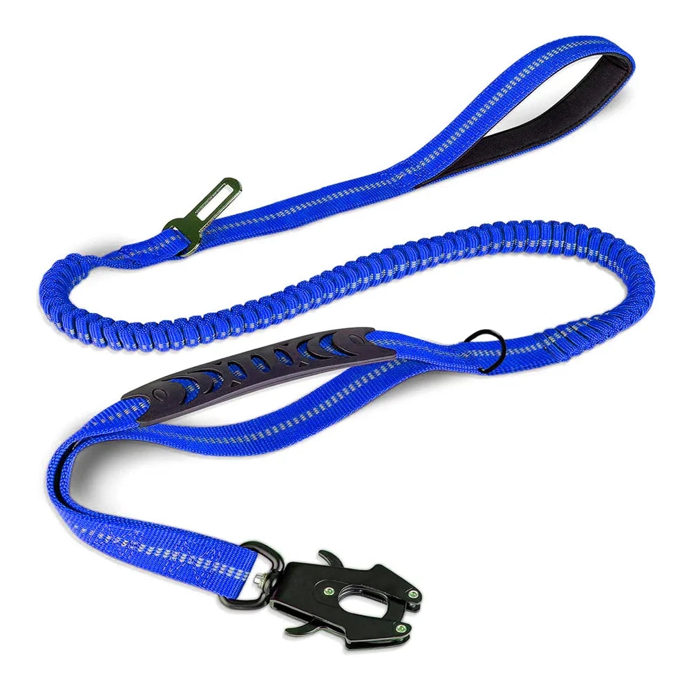 Strawberry Paws™ Tactical Bungee Dog Leash – Built for Control & Comfort