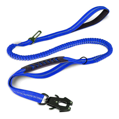 Strawberry Paws™ Tactical Bungee Dog Leash – Built for Control & Comfort